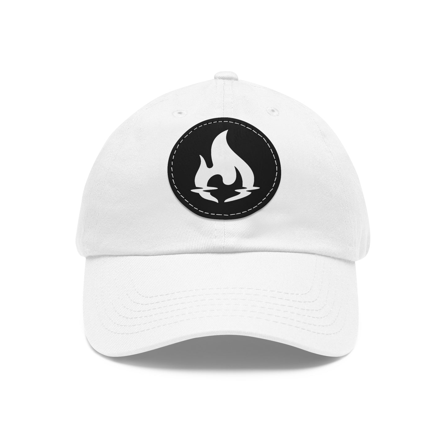 Flame Emblem | Dad Hat with Faux Leather Patch