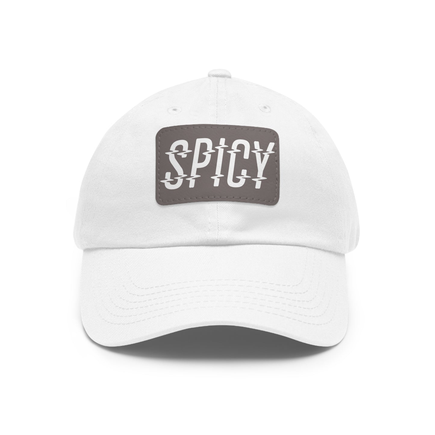 Spicy Glitch Logo | Dad Hat with Faux Leather Patch