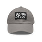 Spicy Glitch Logo | Dad Hat with Faux Leather Patch