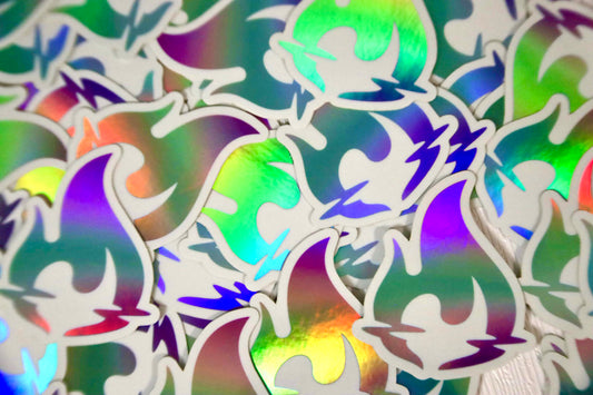 Flame Emblem Sticker (Holo) | Holographic Vinyl Sticker