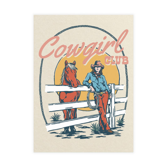 Cowgirl Club Collectible Post Card | 1 of 25 Signed and Numbered Cards