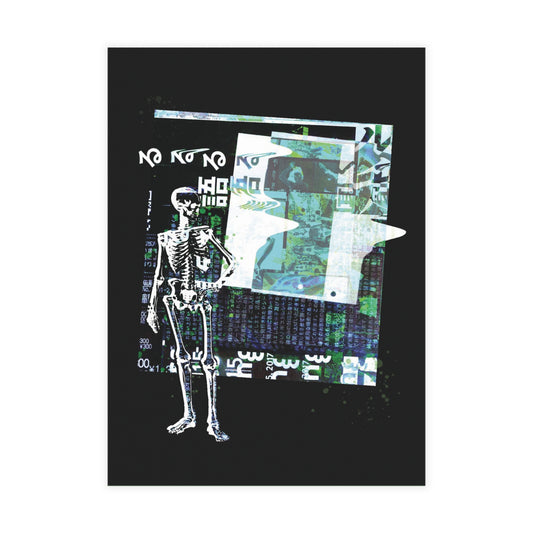Skeleton Negatives Collage Collectible Post Card | 1 of 25 Signed and Numbered Cards